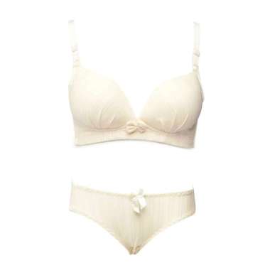WIMIU Bra Set Pakaian Dalam Wanita Panty Celana Dalam Wanita 000517 Cream 38