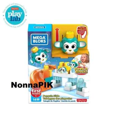 Mega Bloks Peek a Block (Artic Penguin Slide) - Mainan Balok Susun
