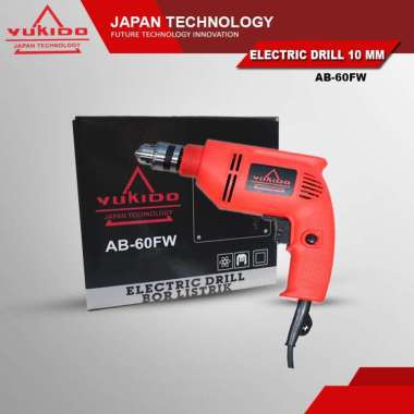 YUKIDO Mesin Bor Listrik 10mm Bolak Balik - bor tembok besi kayu