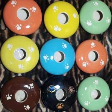 HOT SALE tempat minum keramik lubang kecil untuk kucing persia uk L - Multicolor Multicolor