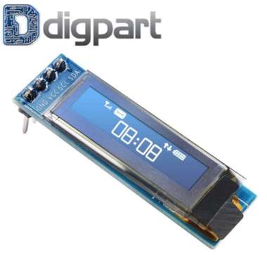 Modul Display OLED LCD 0.91 Inch 128x32 Serial IIC I2C Putih DIY