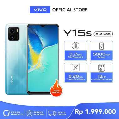 VIVO Y15s Smartphone [3GB/ 64GB] Wave Green