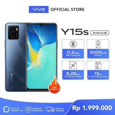 VIVO Y15s Smartphone [3GB/ 64GB] Mystic Blue