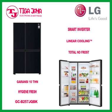 LG GC-B257JQBK KULKAS SIDE BY SIDE LG KULKAS INVERTER NEW 2022 LG GCB257JQBK KULKAS SIDE BY SIDE LG