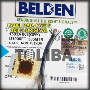kabel data cat5 cat 5e belden kabel lan meter / kabel belden original