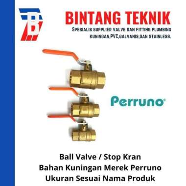 Ball Valve 1" inch Kuningan Perruno Kuningan