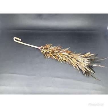 Kemoceng Bulu Ayam asli Hitam Emas 55CM