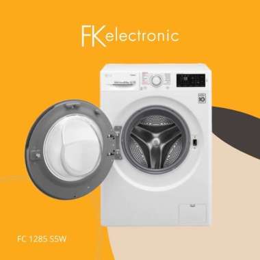 MESIN CUCI LG FC1285S5W FRONT LOADING LG 8,5KG