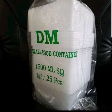 THINWALL KOTAK 1500ML & 2000ML / PLASTIK / TEMPAT SALAD, BUAH, MAKANAN 2000ml