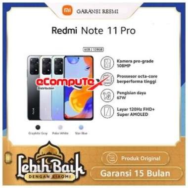 XIAOMI REDMI NOTE 11 PRO 6/128 GB RAM 6 ROM 128 HELIO G96 / HP XIAO MI GARANSI RESMI