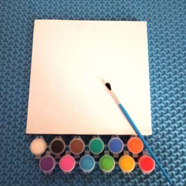 Kanvas Set Alat Lukis Uk 20X20 Multicolor