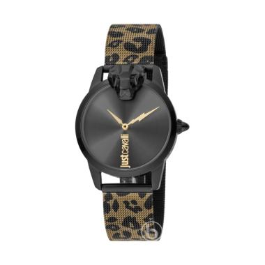 Just Cavalli JC1L0315 JC Mini Leopard Bracelet Jam Tangan Wanita [Original] Black  / Brown
