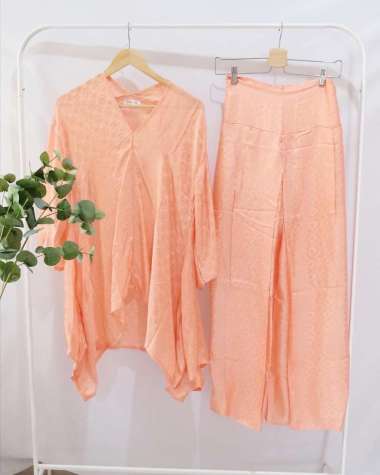 Setelan Batik Tunik One Set Tunik Batik Viscose Doby Tunic Pastel Setelan Atasan Kulot Wanita BATIK