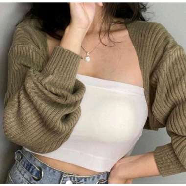 Balero Crop Cardy / Bolero Crop / Liam Oversize Crop Cardigan / Cardigan Rajut BRONZE