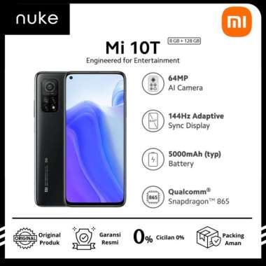 XIAOMI Mi 10T 8+128GB Snapdragon 865 64MP AI Smartphone HP Cosmic Black