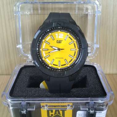 CATERPILLAR Operator 45mm 3HD CAT.160.21.424 Analog Original Jam Tangan Pria Yellow Black