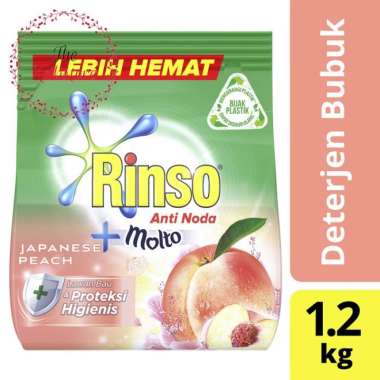 Promo Harga Rinso Anti Noda Deterjen Bubuk + Molto Japanese Peach 1200 gr - Blibli
