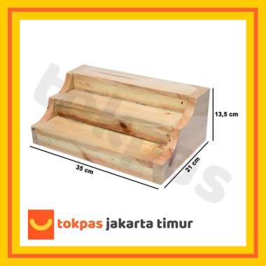 Rak Tempat Bumbu Kayu Tangga 3 Tingkat Minimalis
