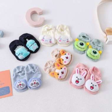 Kaos Kaki ANAK Bayi Boneka 3D ANTISLIP Import/Kaos Kaki lucu Perempuan Laki-laki BABY SOCKS 4 Line S