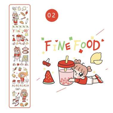 STIKER STABILO WARNA WARNI DESAIN STIKER CUTE SPIDOL HIGHLITER PASTEL STIKER MERAH