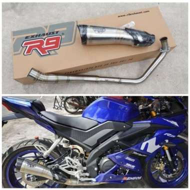 Knalpot R9 H2 Yamaha R15 V3 Full System SS R15M V4