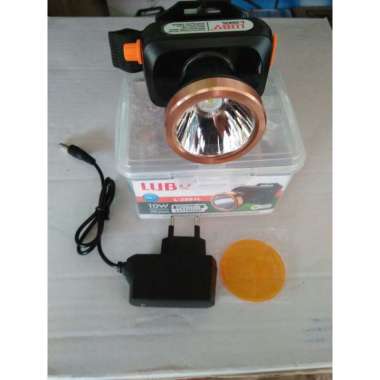 LUBY HEAD LAMP SENTER KEPALA 2883 L SUPER TERANG LAMPU PUTIH 10 WATT 500 METER 20 JAM Luby Senter