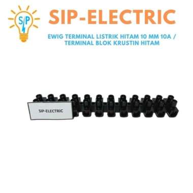 EWIG TERMINAL LISTRIK HITAM 10 MM 10A / TERMINAL BLOK KRUSTIN HITAM