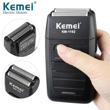 Shaver Kemei KM 1102 Alat Cukur Rambut Kumis Jenggot Rechargeable Ori