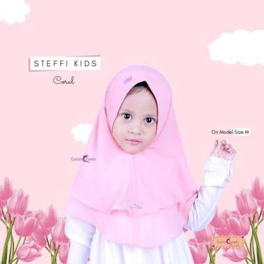 EmmaQueen - Jilbab Anak Instan Steffi S Coral