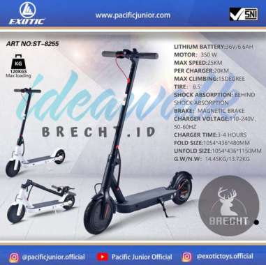 Scooter Electric Lipat Exotic ST 8255 Skuter Listrik Otoped