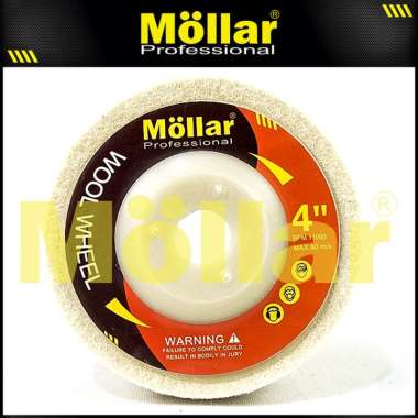 MOLLAR Wool Wheel Polish Mata Gerinda Poles 4" Besi Stainless Steel