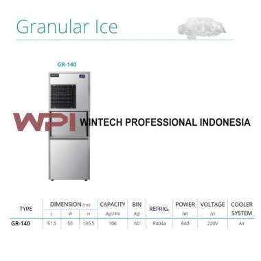 Gea GR-140 Granular Ice Maker - Mesin Pembuat Es Berbentuk Granular - Ice Cube Granular Maker Machin