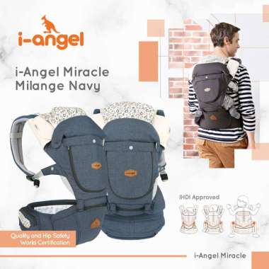 i-Angel Gendongan Bayi : i-Angel Miracle - Gendongan anak milange navy