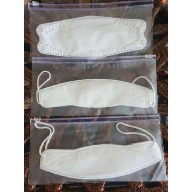 Dompet Tempat Masker Duckbill KF94 Convex Plastik Mika Zipper Pouch