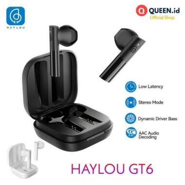 Haylou GT6 TWS Wireless Bluetooth Headset Earphone True Earbuds 5.2 BT Low Latency PUTIH