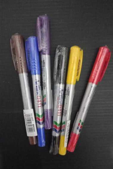 Spidol Permanent Twin Marker Artline EK041T / Semua Warna / Spidol coklat