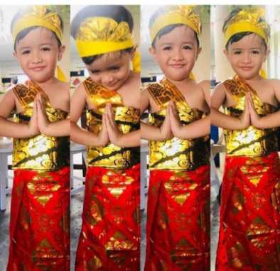 Baju Bali Anak Laki Laki dan Perempuan bali cwo + Udeng