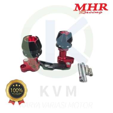 Slider Pelindung Jalu Knalpot Universal MHR Racing CNC Quality Black Red New