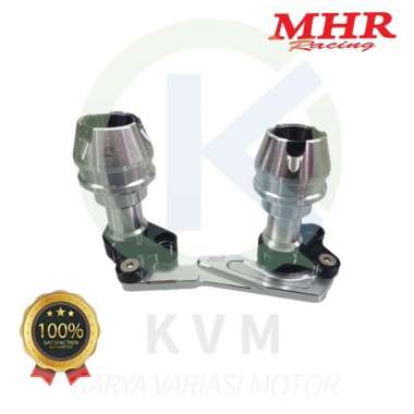 Slider Pelindung Jalu Knalpot Universal MHR Racing CNC Quality Full Silver Old