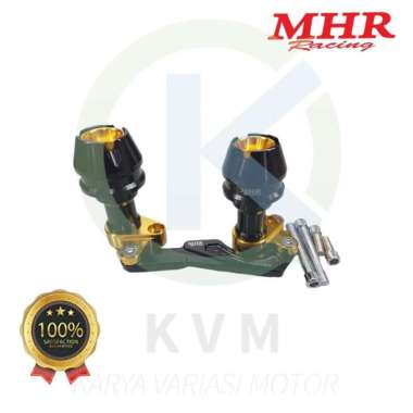 Slider Pelindung Jalu Knalpot Universal MHR Racing CNC Quality Black Gold Old