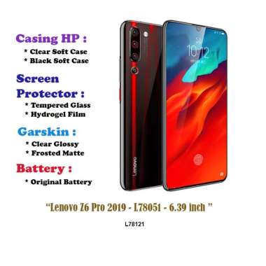 Lenovo Z6 Pro 2019 - L78051 - 6.39 inch - Case - Screen Protector - Battery - Dll Tempered Glass