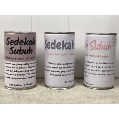 Celengan Sedekah Subuh Buka Tutup Dengan Plastik+Pita