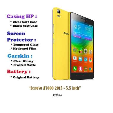 Lenovo A7000 2015 - 5.5 inch - Case - Screen Protector - Battery - Dll Clear Hard Case
