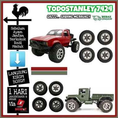 WPL MN Ban Karet Velg plastik 1 set 4Pcs Ban dan velg