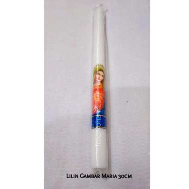 Lilin Baptis Gambar Maria & Yesus 30cm (1pcs) - Lilin Doa - Lilin Bapt 30cm Gambar : MARIA