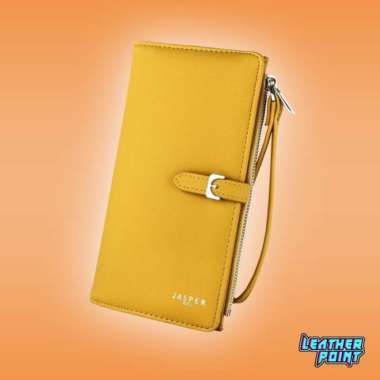 JASPER LUNA - Dompet Hp Panjang Wanita Cewek kulit Original Import Mustard
