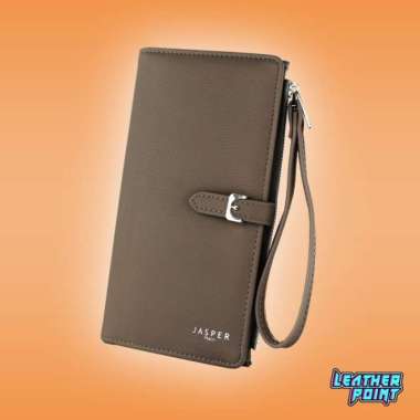 JASPER LUNA - Dompet Hp Panjang Wanita Cewek kulit Original Import Taupe