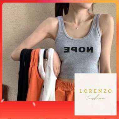 Tank Top Stylish Wanita Tank Top Crop Tank Top Korea Hitam