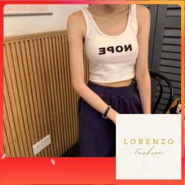 Tank Top Stylish Wanita Tank Top Crop Tank Top Korea Putih