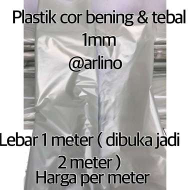 Plastik cor bening meteran tebal 1mm